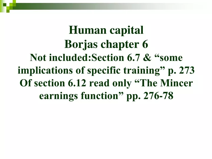 human capital borjas chapter 6 not included n.