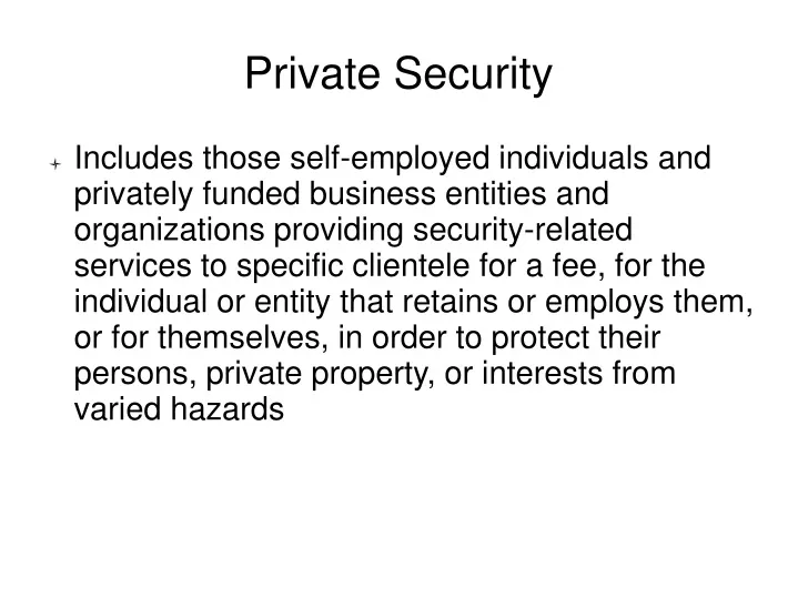 private security n.