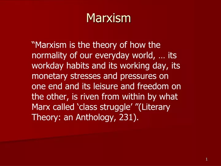 What Is The Core Concept Of Marxism