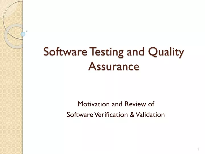 software testing and quality assurance n.