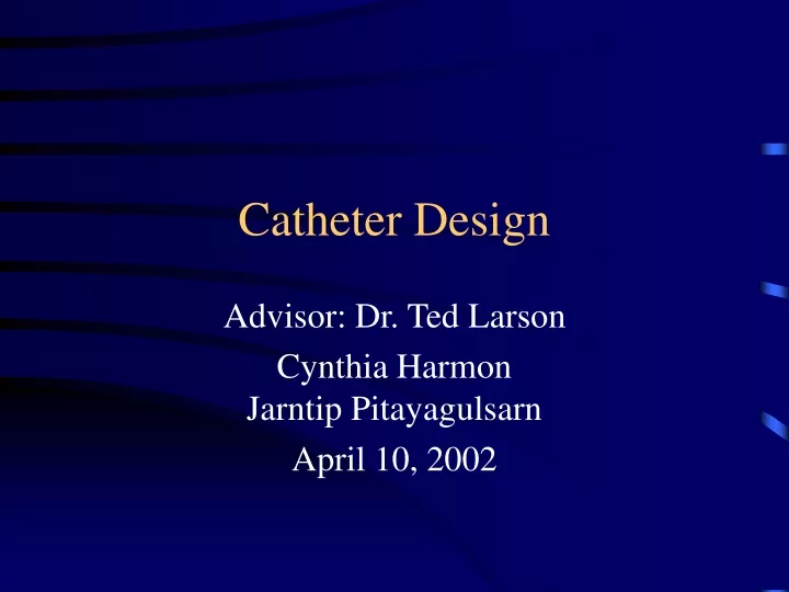 catheter design n.