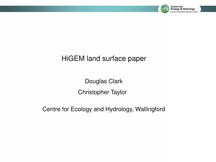 higem land surface paper n.