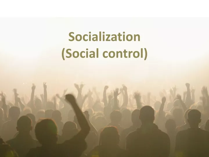 socialization social control n.