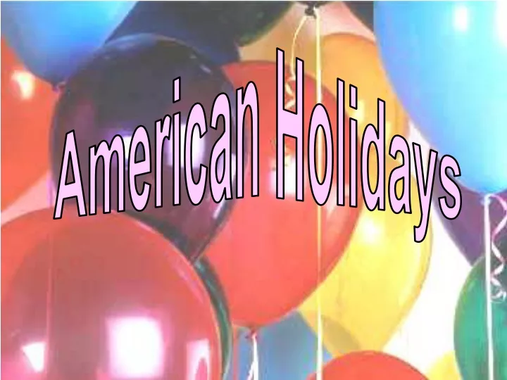 american holidays presentation