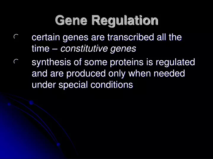 gene regulation n.