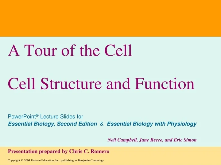 PPT - A Tour of the Cell Cell Structure and Function PowerPoint ...