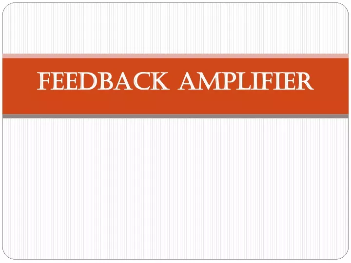 feedback amplifier n.