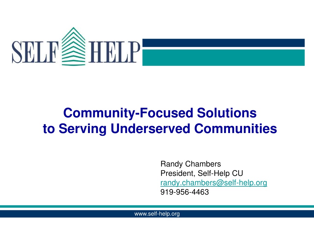Ppt Community Focused Solutions To Serving Underserved Communities
