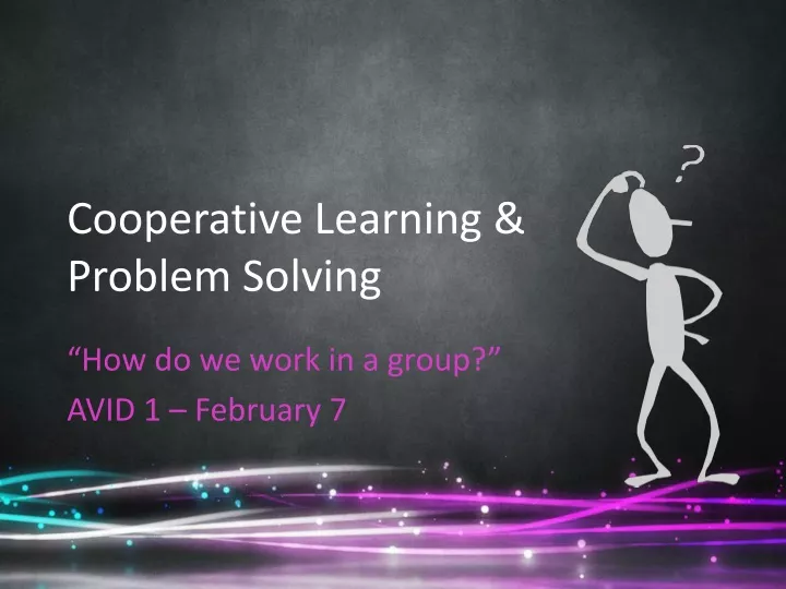 problem solving in cooperative learning