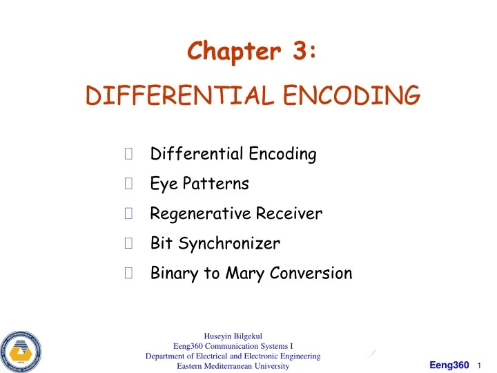 PPT - Chapter 3: DIFFERENTIAL ENCODING PowerPoint Presentation, free ...