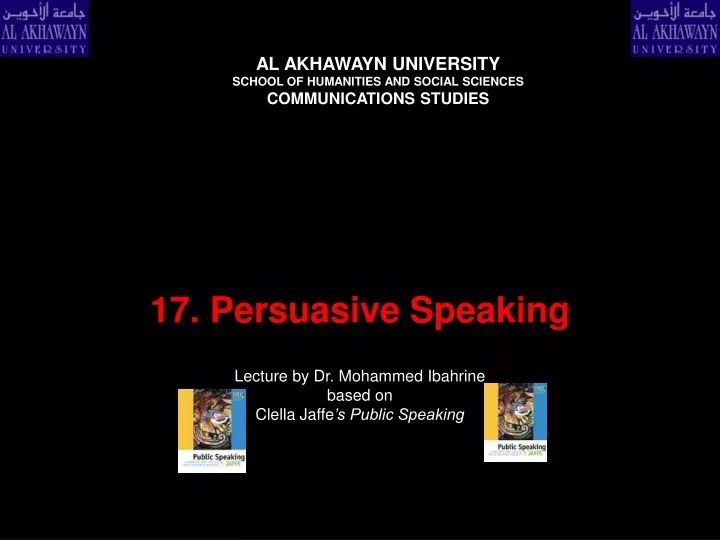 17 persuasive speaking n.