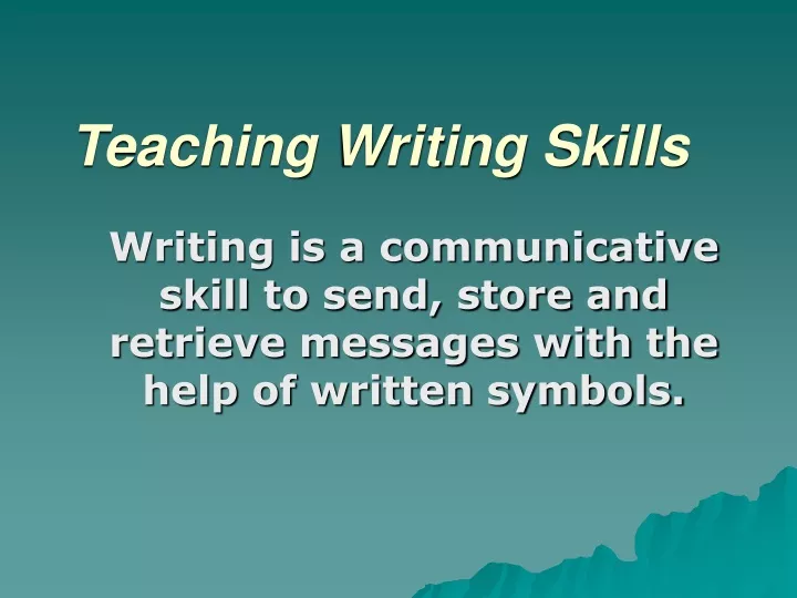 teaching writing strategies ppt