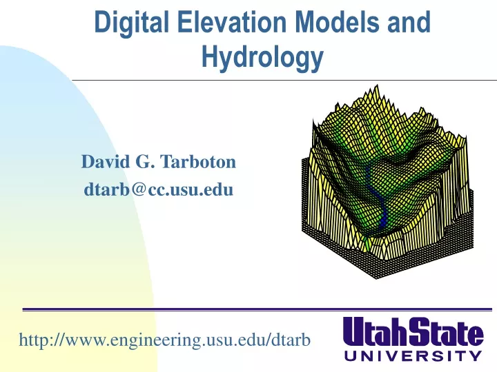 digital elevation models and hydrology n.