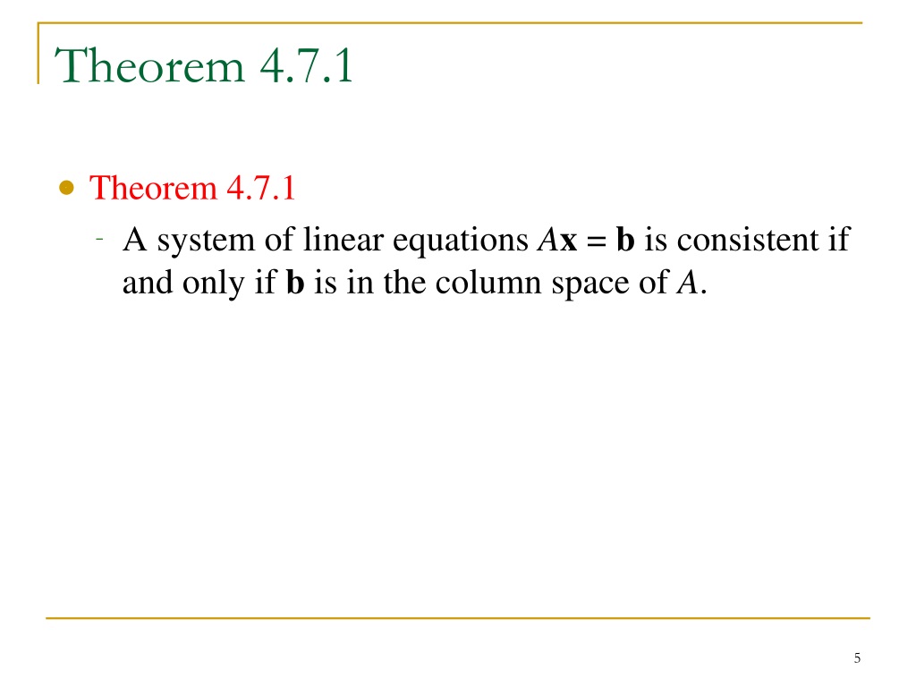 PPT 4.7 Row Space Column Space and Null Space PowerPoint