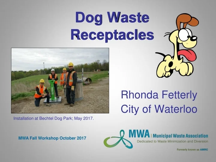 PPT Dog Waste Receptacles PowerPoint Presentation, free download ID
