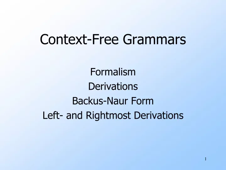 creating context free grammars