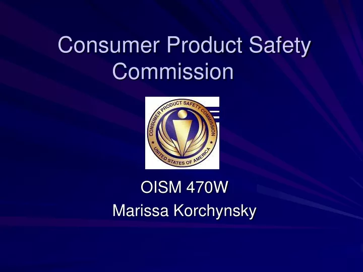 PPT Consumer Product Safety Commission PowerPoint Presentation, free