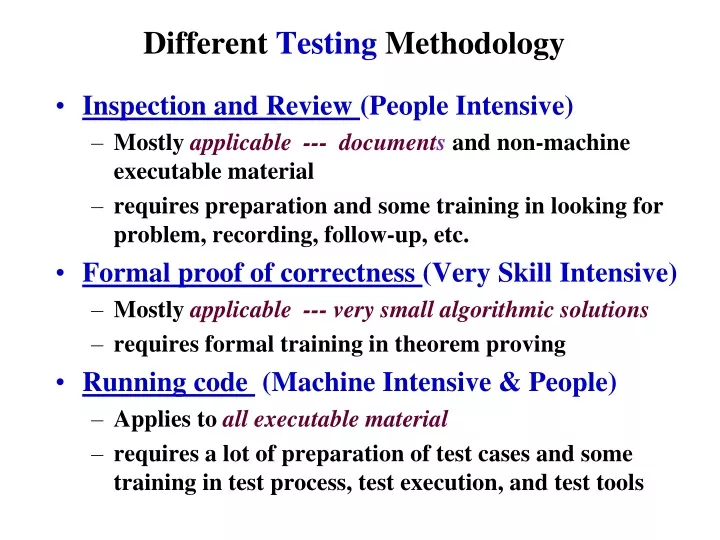 PPT - Different Testing Methodology PowerPoint Presentation, free ...