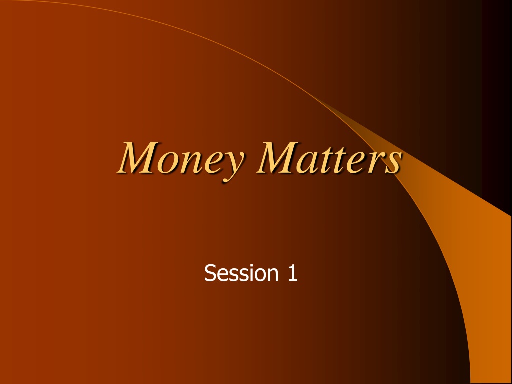 PPT - Money Matters PowerPoint Presentation, free download - ID:9625660