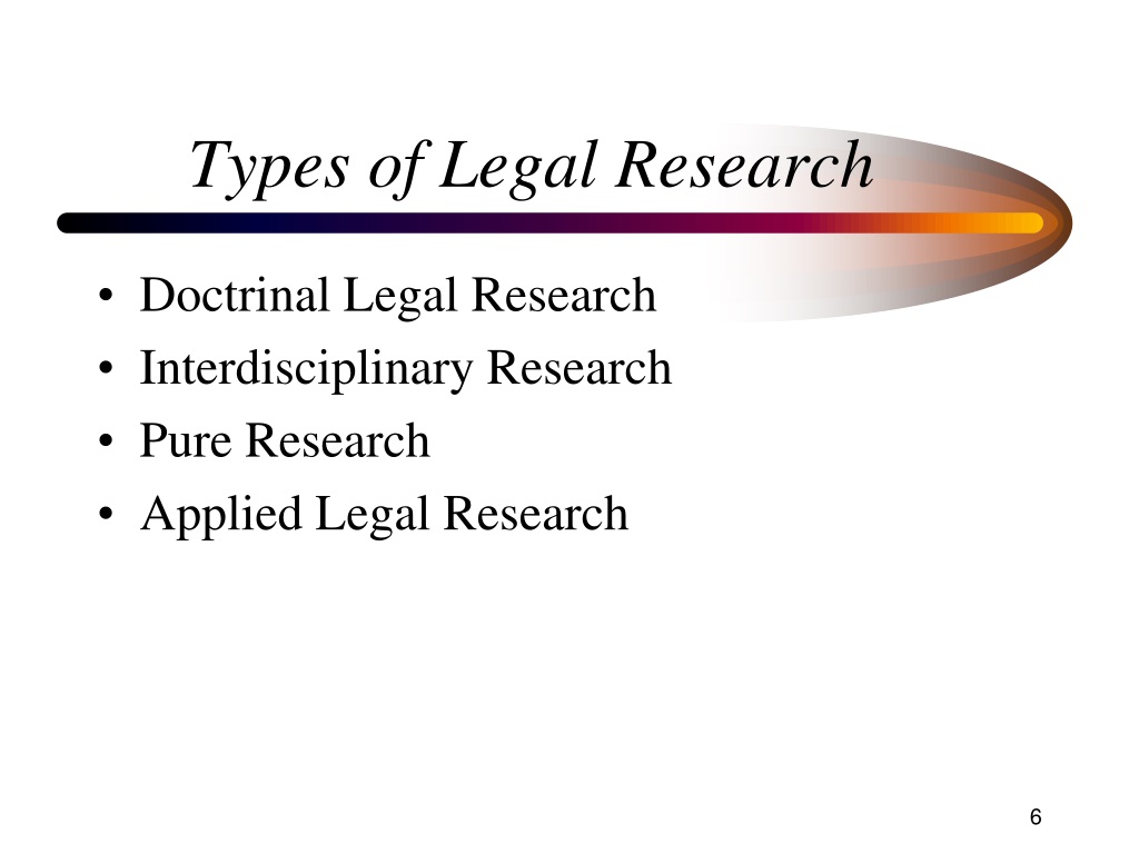 types of research methodology in law