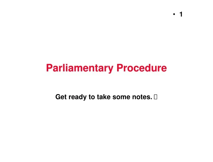 PPT - Parliamentary Procedure PowerPoint Presentation, free download ...