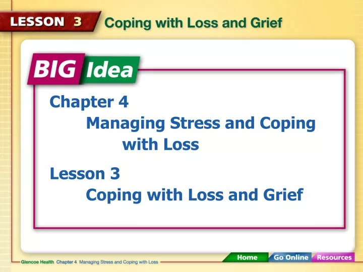 Chapter 4 Managing Stress And Coping With Loss N 