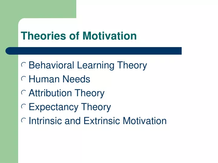 powerpoint presentation on motivational theories