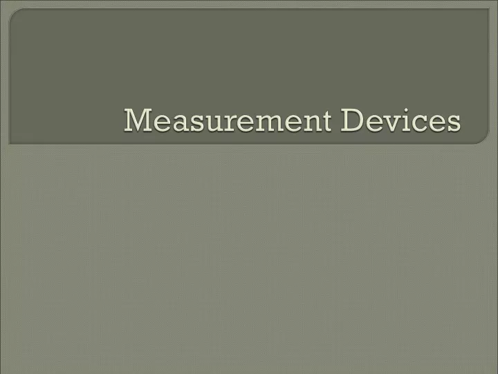 measurement devices n.