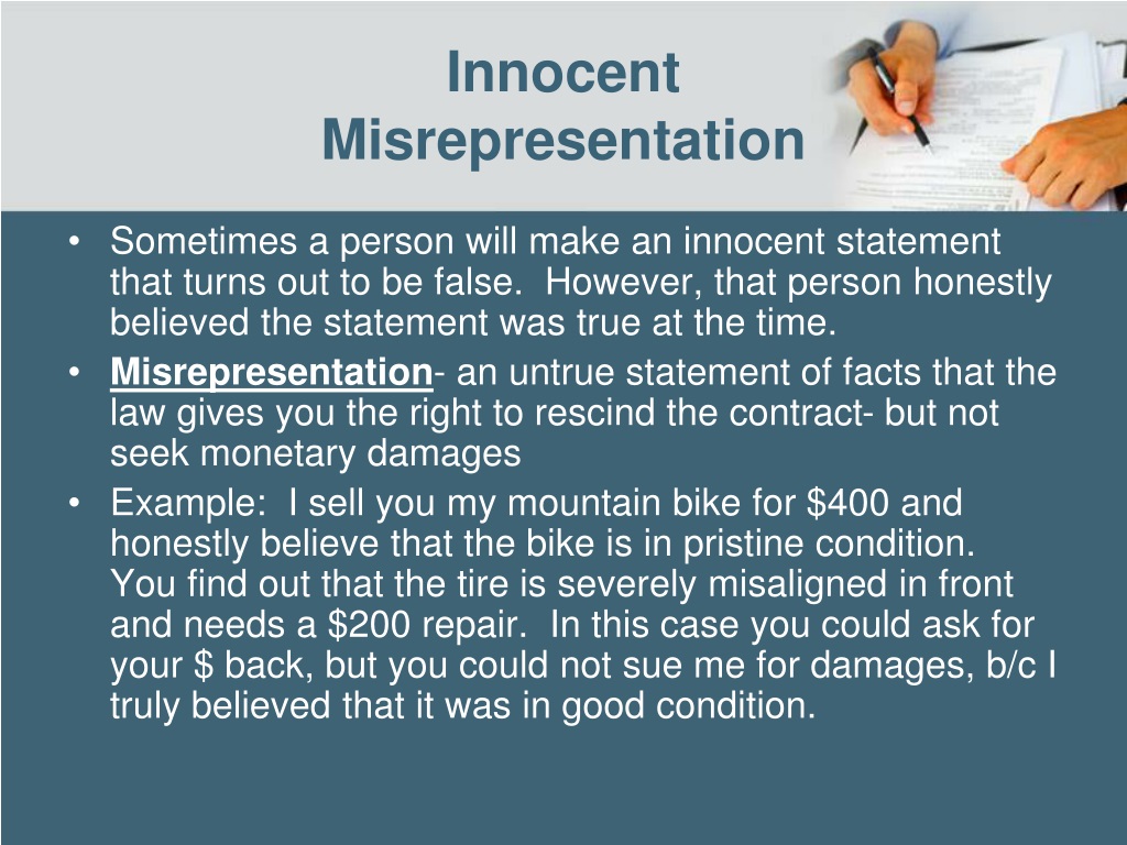 innocent misrepresentation