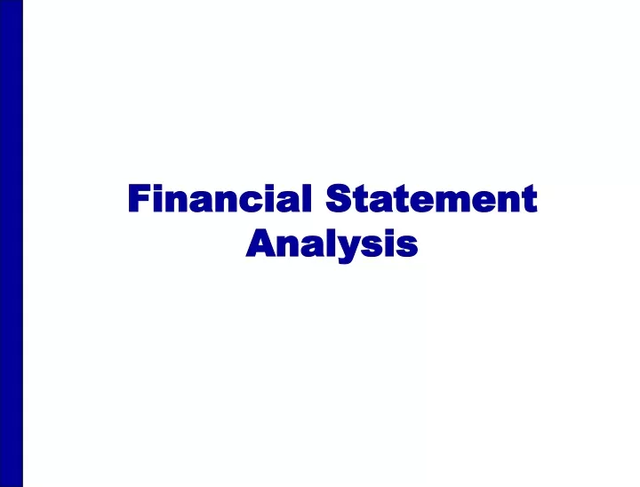 financial statement analysis n.