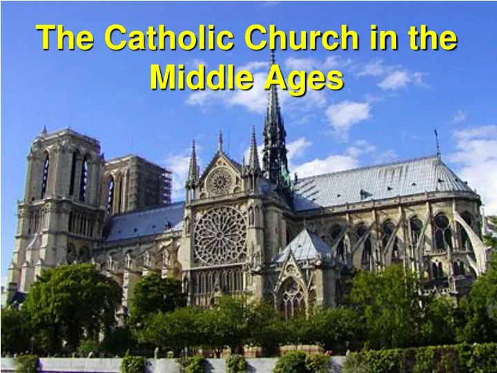 the catholic church in the middle ages n.