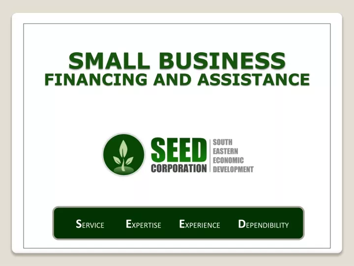 small business financing and assistance n.