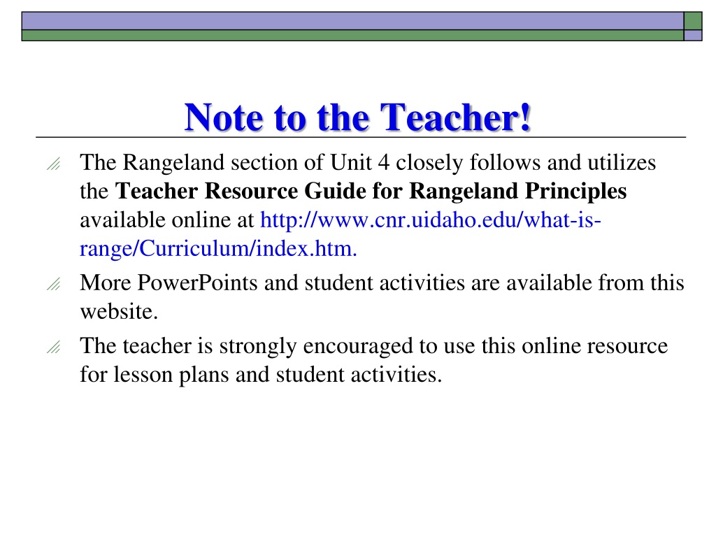 Teacher Activity Guide Sections