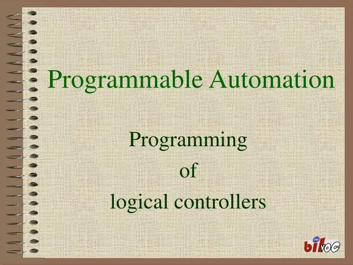 PPT Programmable Automation PowerPoint Presentation, free download