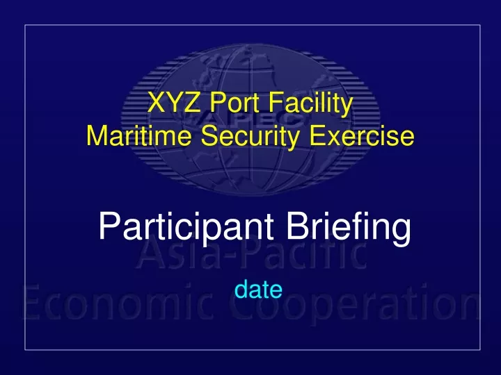 xyz port facility maritime security exercise n.