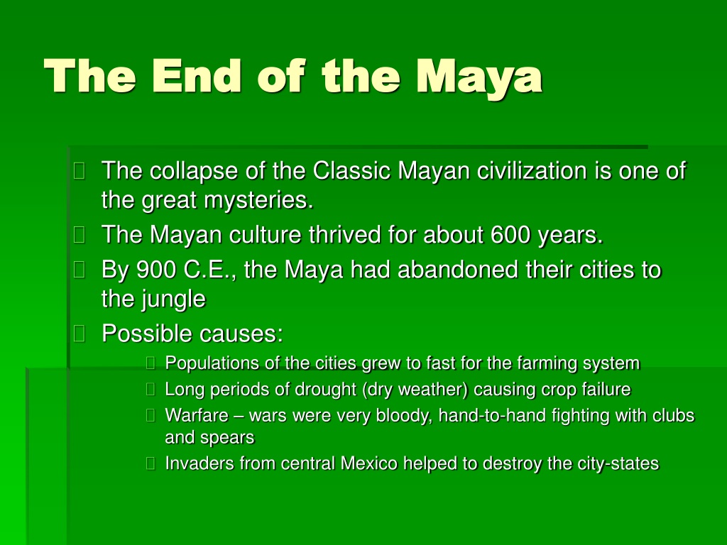 Why Did The Maya Civilization Collapse