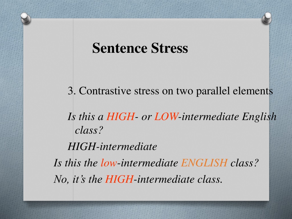 Что такое sentence stress