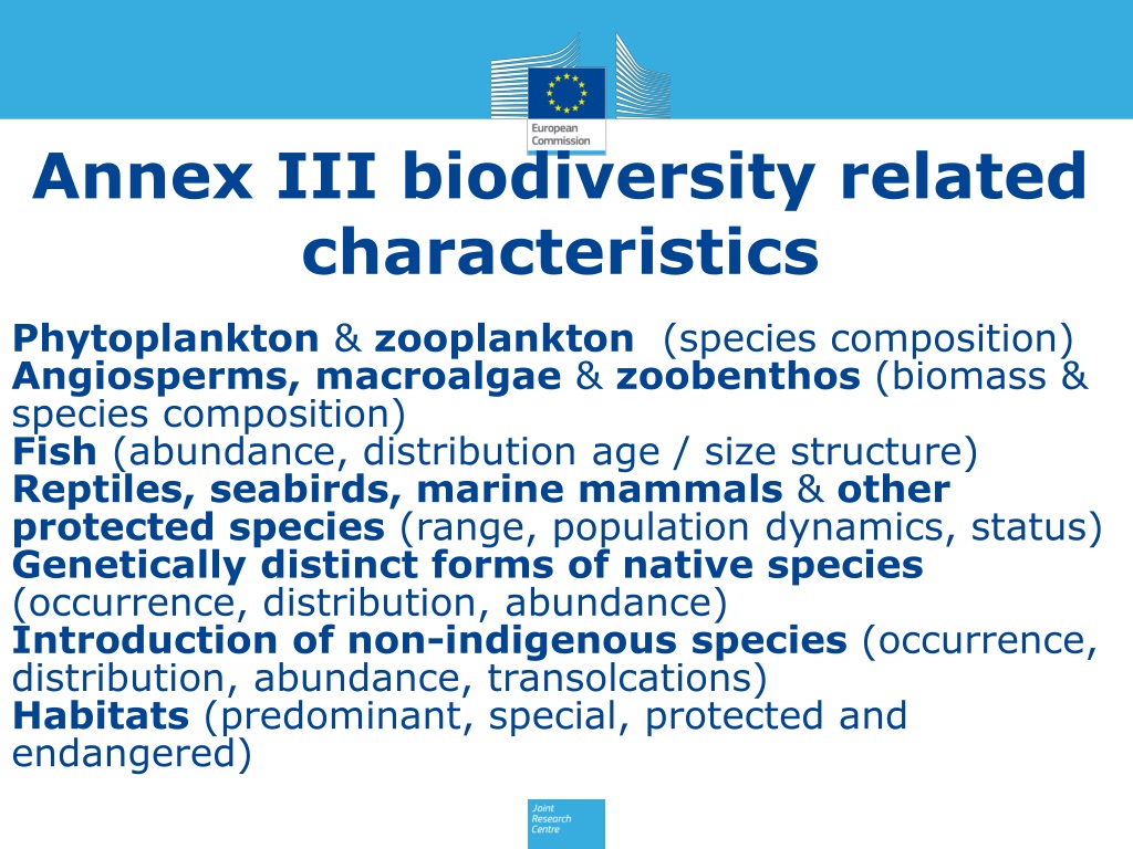 PPT - Biodiversity Monitoring For The MSFD: Requirements And Options ...