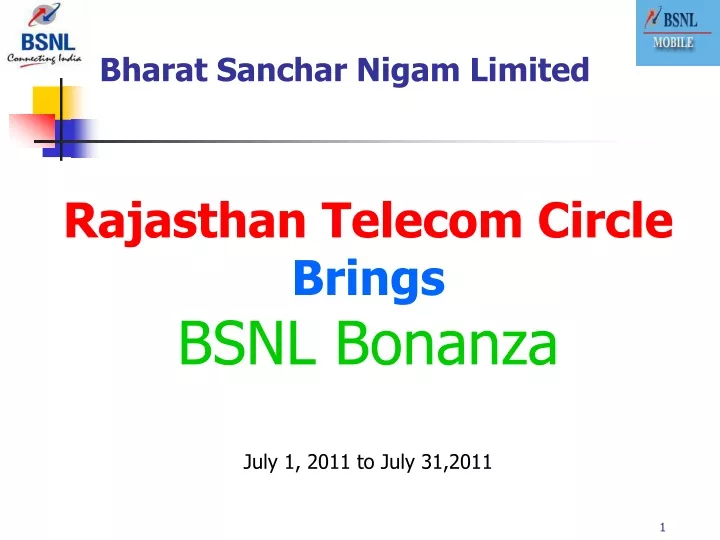 PPT - Bharat Sanchar Nigam Limited PowerPoint Presentation, Free ...