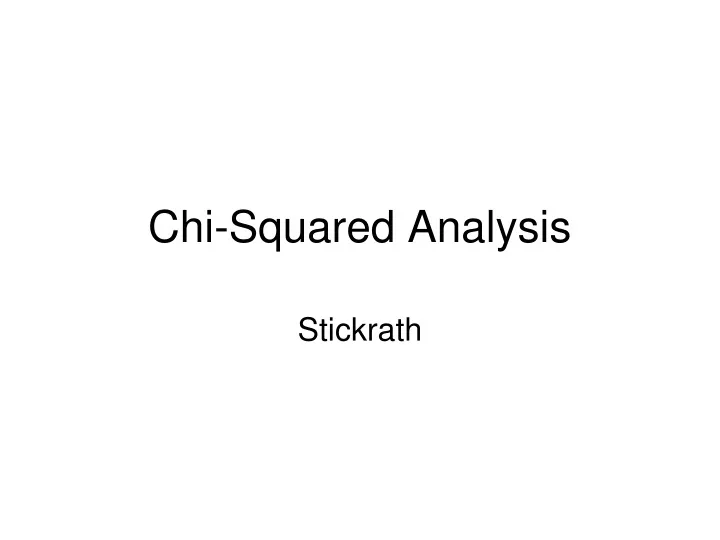 chi squared analysis n.
