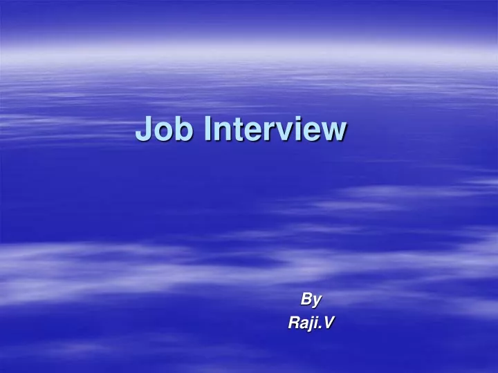 job interview n.