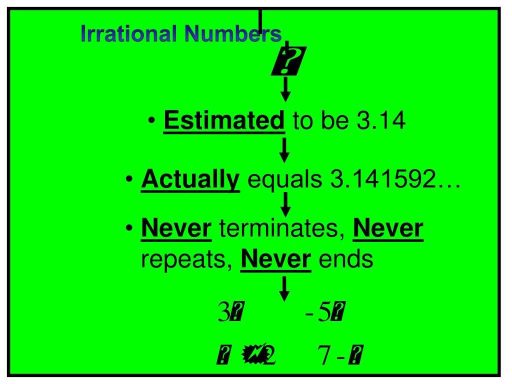 Ppt Rational And Irrational Numbers Powerpoint Presentation Free Download Id9638230 0474