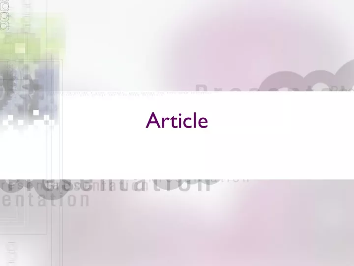 article n.