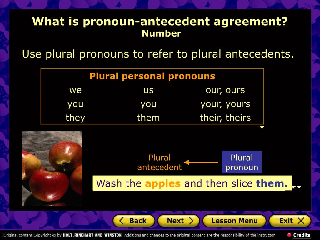 Ppt Using Pronoun Antecedent Agreement Powerpoint Presentation Free