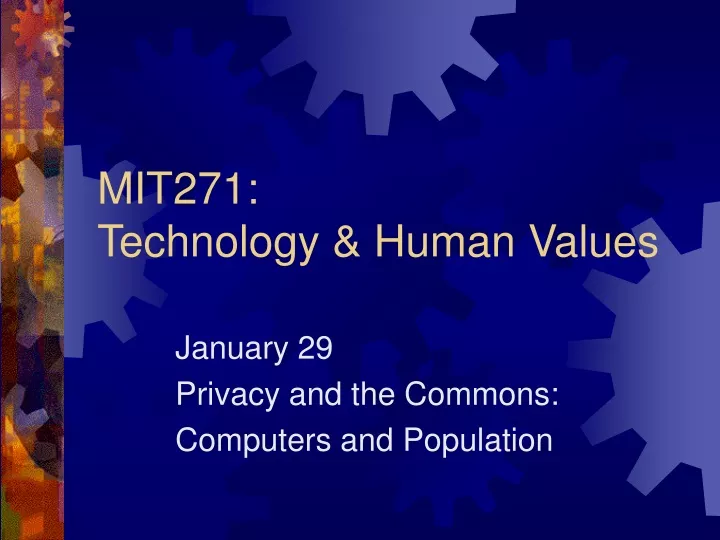 mit271 technology human values n.
