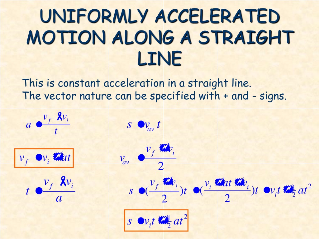 uniformly accelerated motion essay