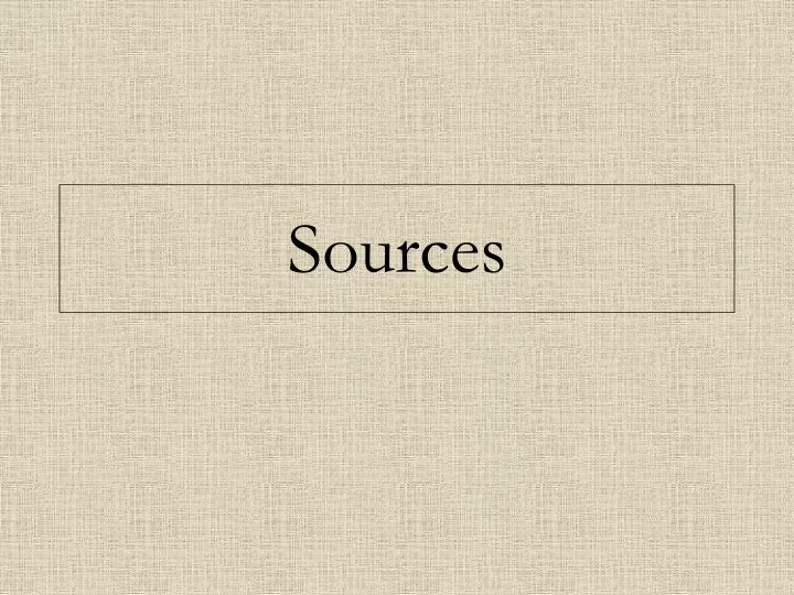 sources n.