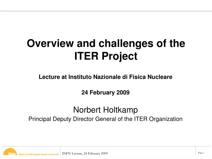 Containing the sun the challenges facing iter основная идея текста