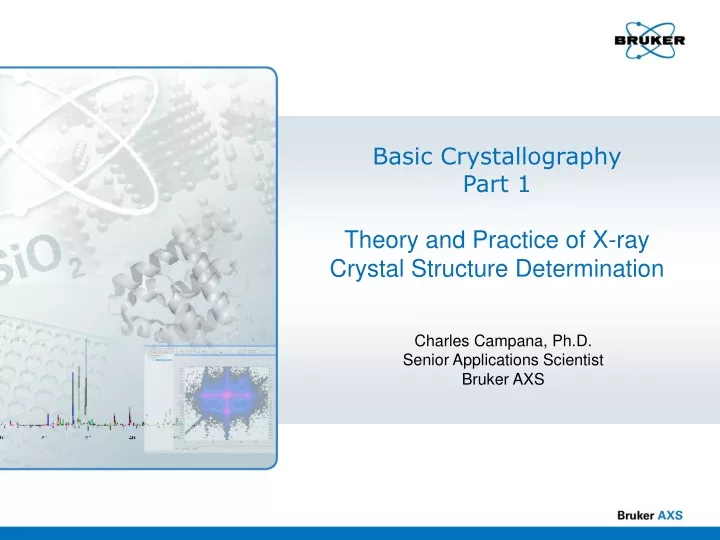 PPT - Basic Crystallography Part 1 Theory And Practice Of X-ray Crystal ...