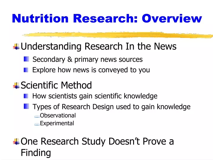 importance of research in nutrition